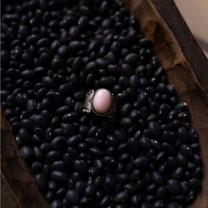 Pink Conch Sterling Silver Ring